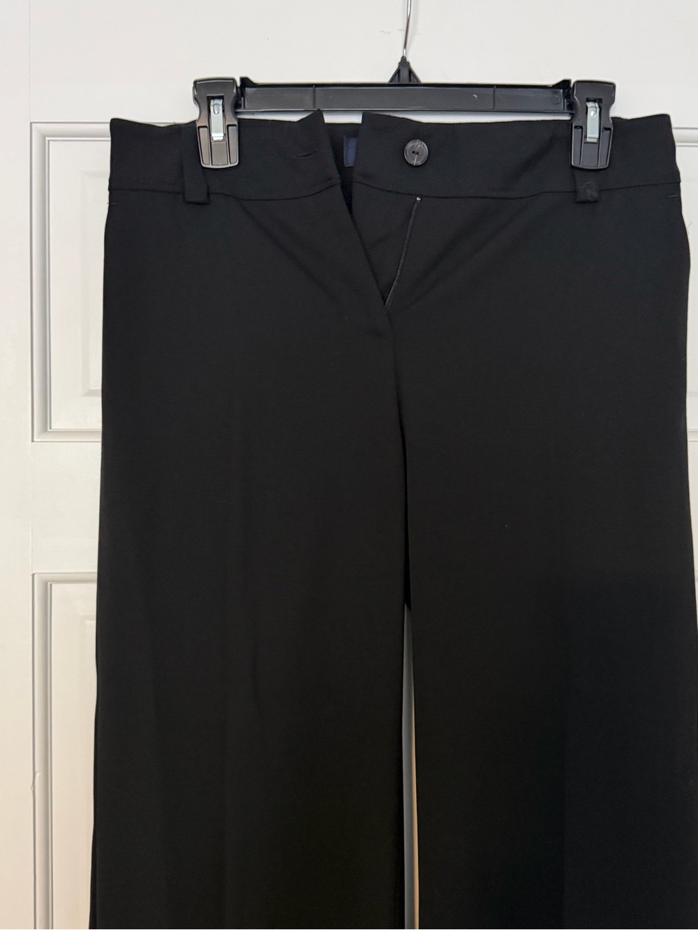 Piazza Sempione Black Wide-Leg Trousers 95% Wool Made in Italy